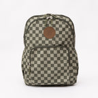 Dark Checkered Large Backpack