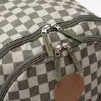 Dark Checkered Large Backpack