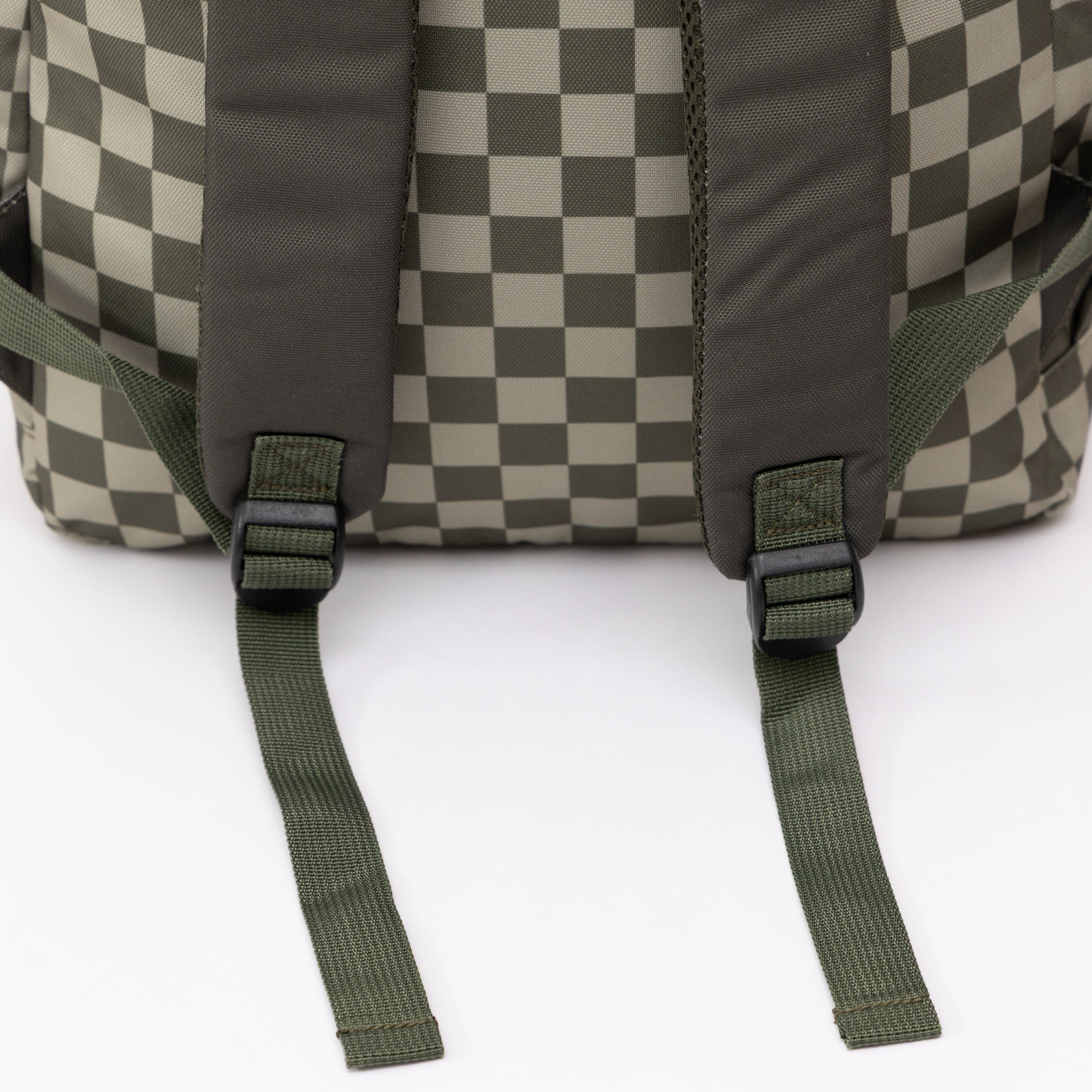 Dark Checkered Large Backpack