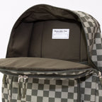Dark Checkered Large Backpack