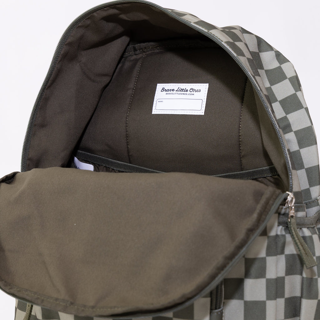 Dark Checkered Standard Backpack