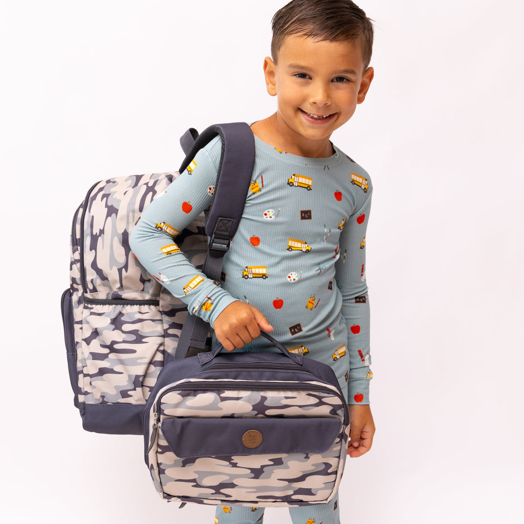 Camo Color Block Large Backpack