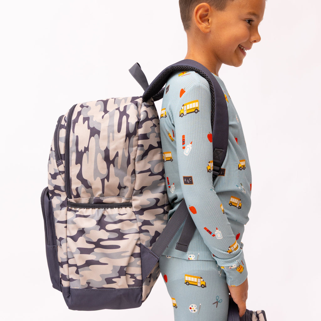 Camo Color Block Large Backpack