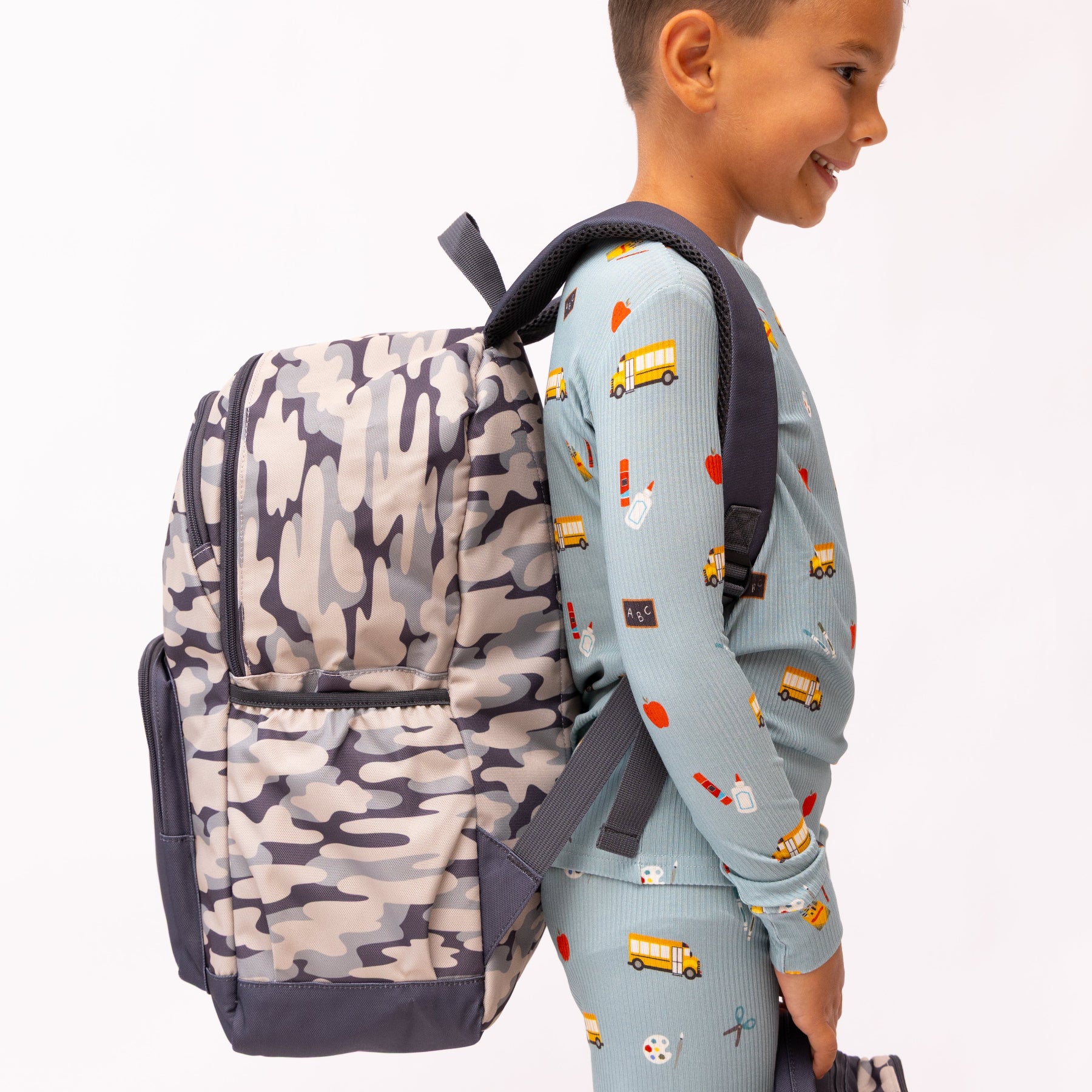 Camo Color Block Large Backpack