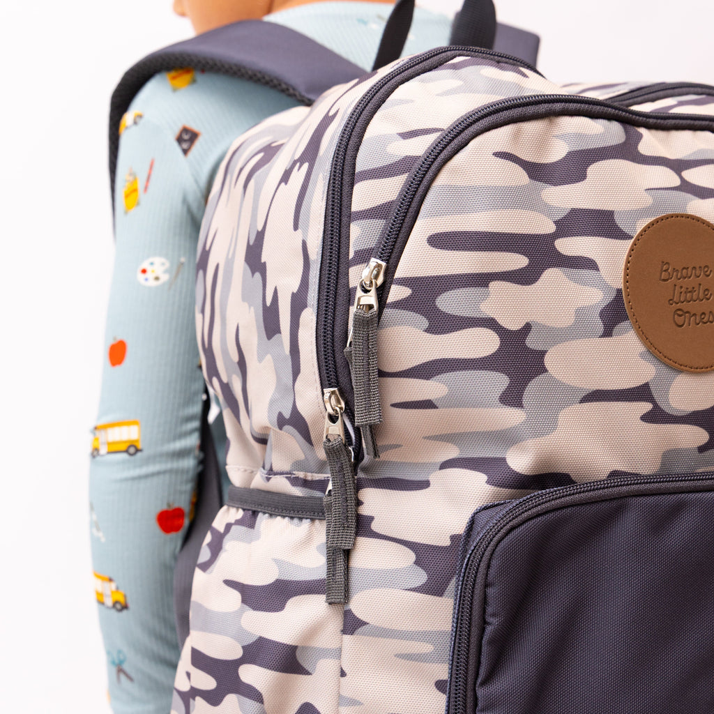 Camo Color Block Large Backpack