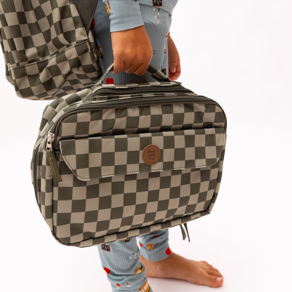 Dark Checkered Lunchbox