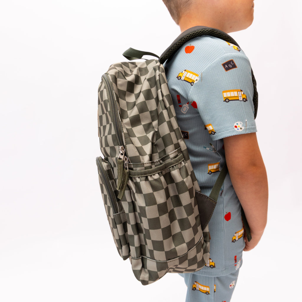 Dark Checkered Standard Backpack
