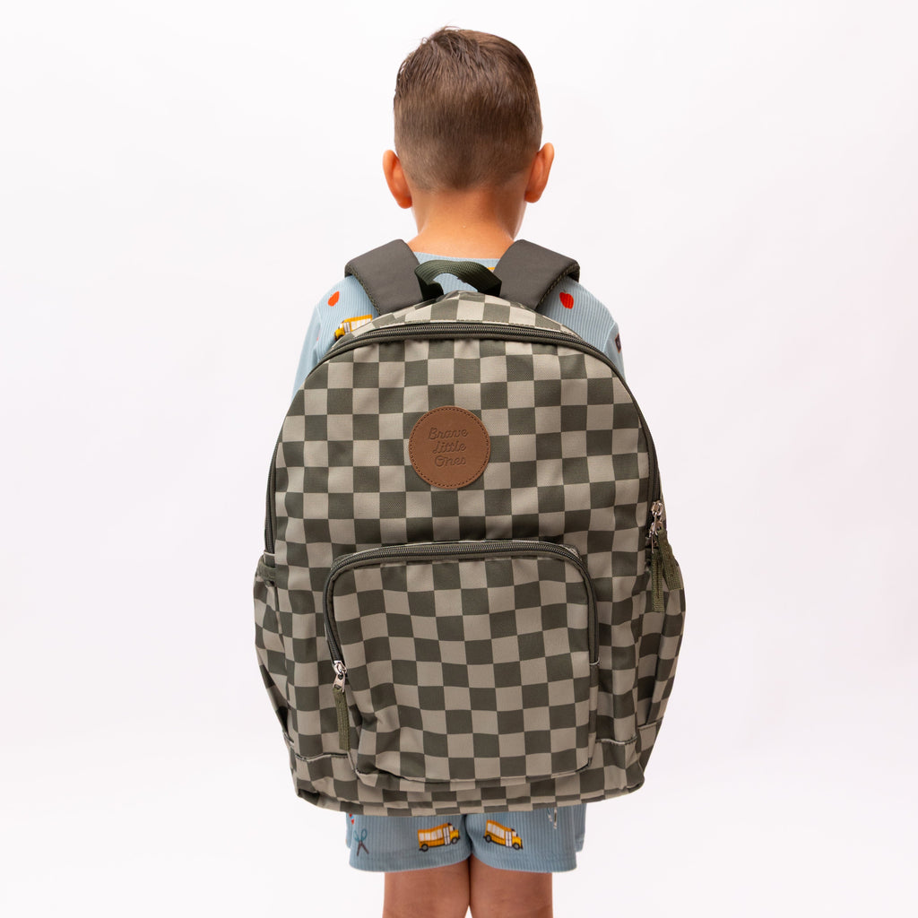 Dark Checkered Standard Backpack
