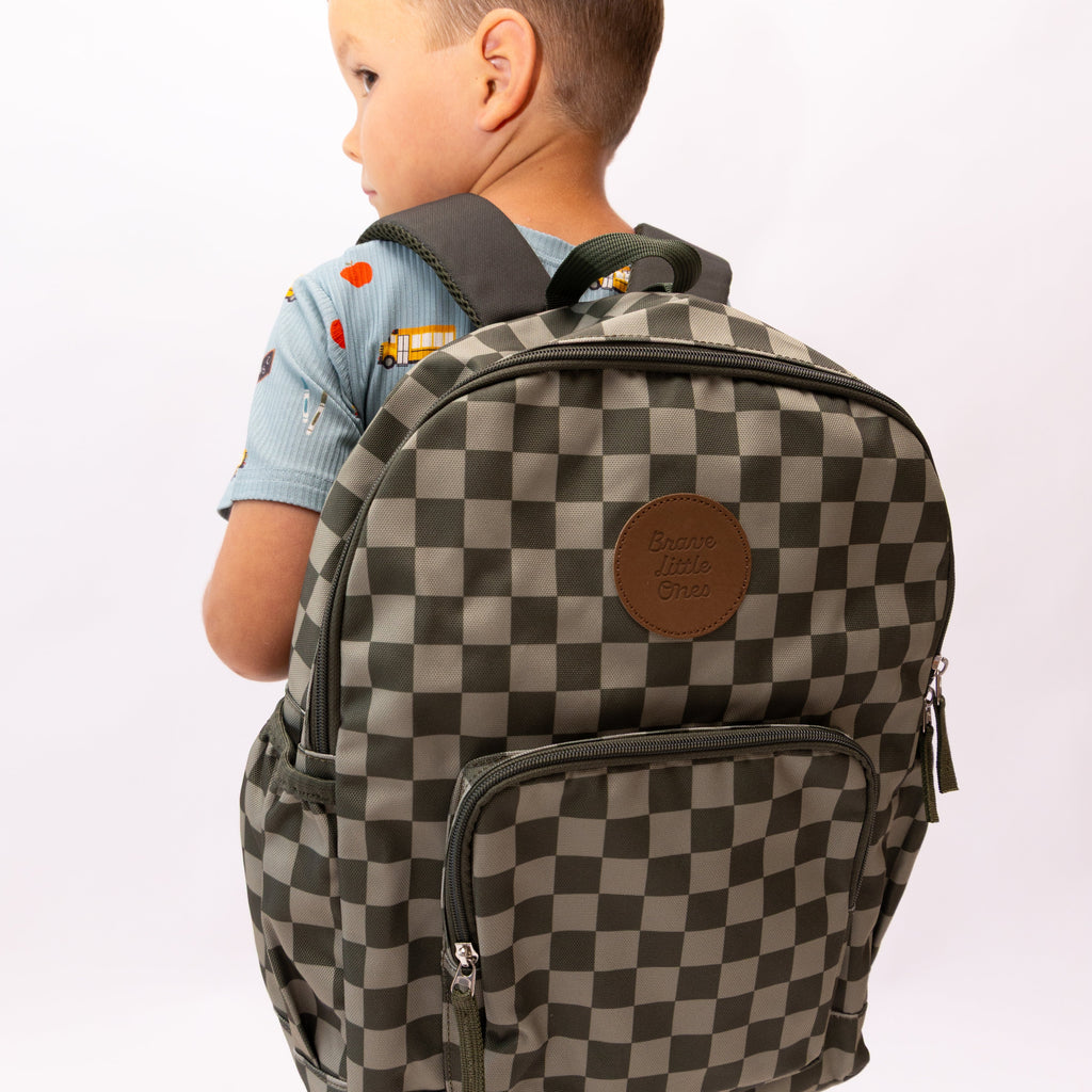 Dark Checkered Standard Backpack