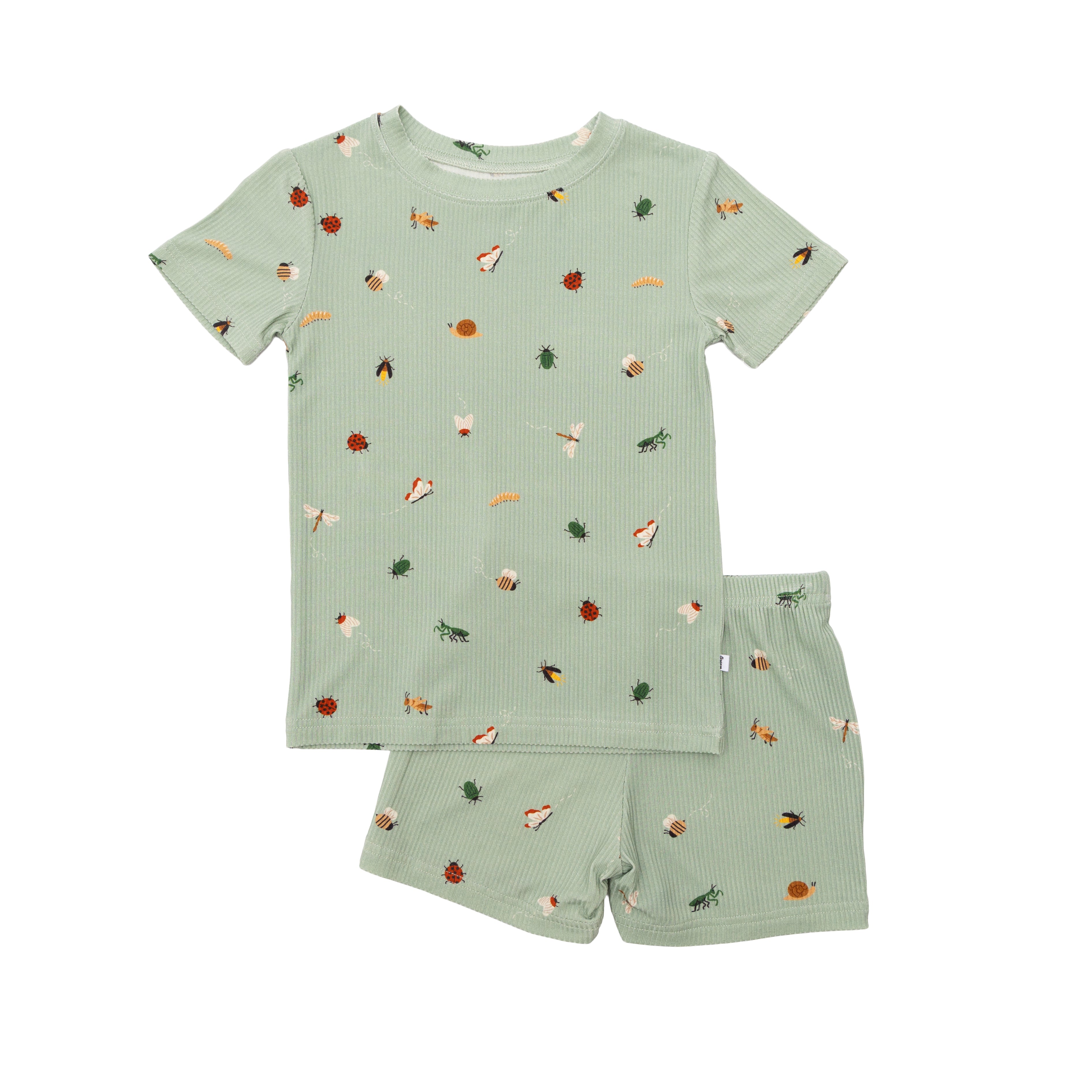 Backyard Bugs Small Ribbed Shorts Two-Piece Set