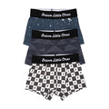 Checkered Lightning Bolt, Triangles and Astronauts Small Ribbed Boxer Brief 3 pack