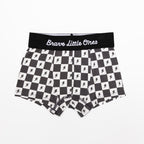 Checkered Lightning Bolt, Triangles and Astronauts Small Ribbed Boxer Brief 3 pack