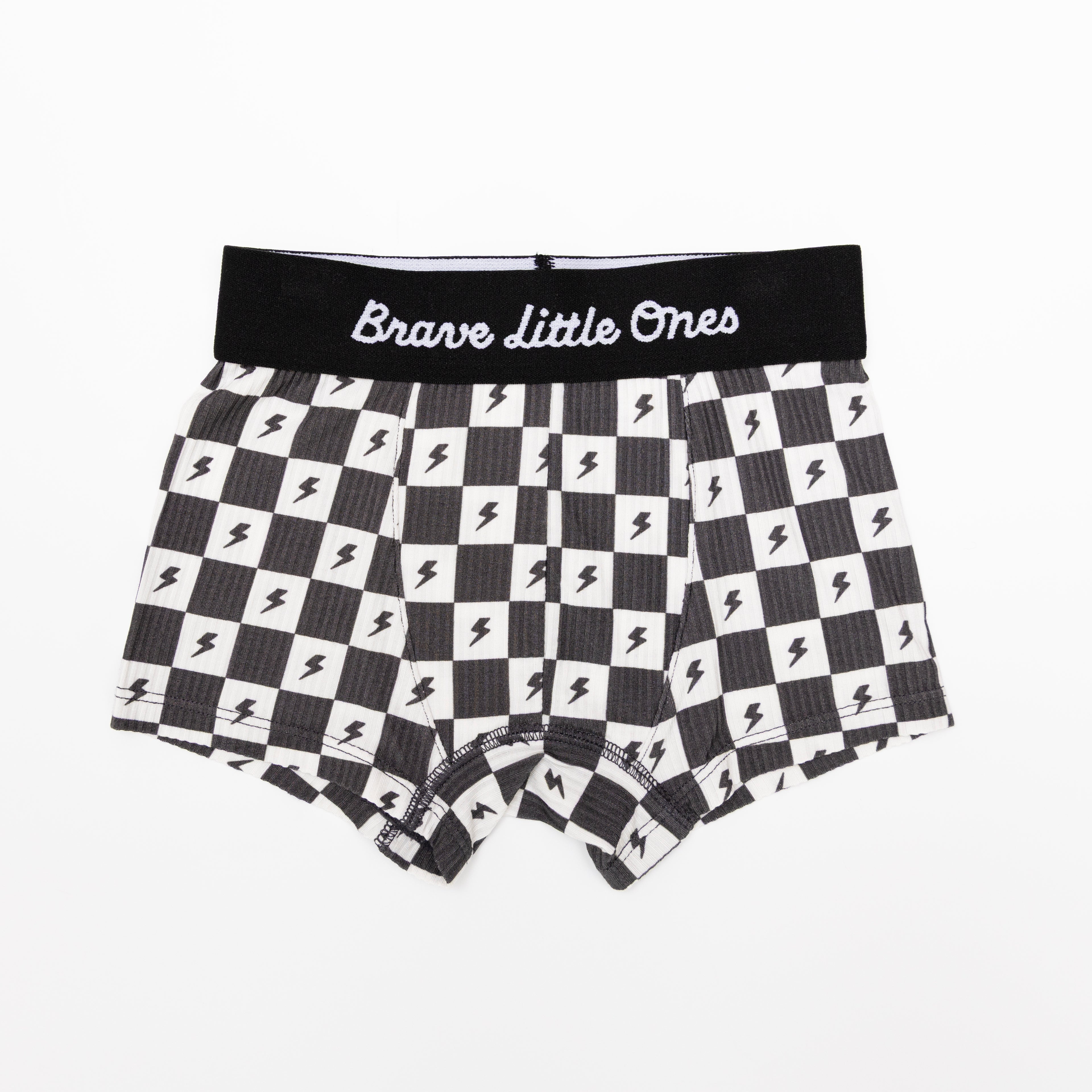 Checkered Lightning Bolt, Triangles and Astronauts Small Ribbed Boxer Brief 3 pack