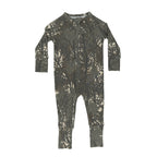 Woodland Camo Small Ribbed Zip Romper