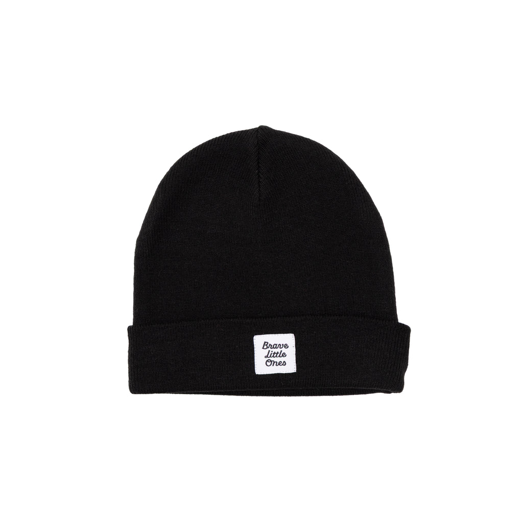 Jet Black Knit Beanie