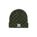 Checkered Knit Beanie