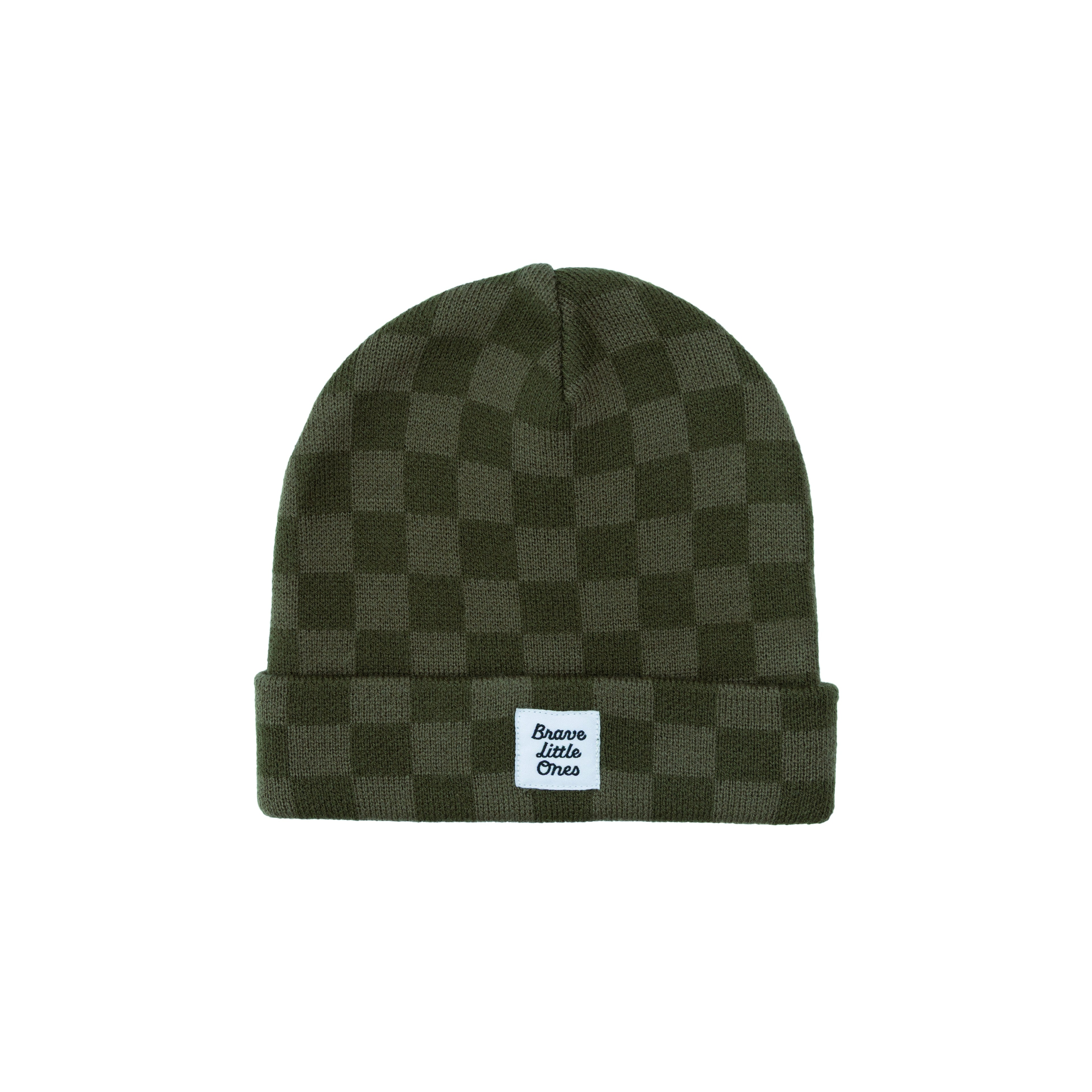 Checkered Knit Beanie