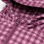 Deep Plum Gingham Puffer Jacket