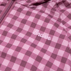 Deep Plum Gingham Puffer Jacket