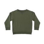 Olive with Brave Embroidered Bamboo French Terry Pullover