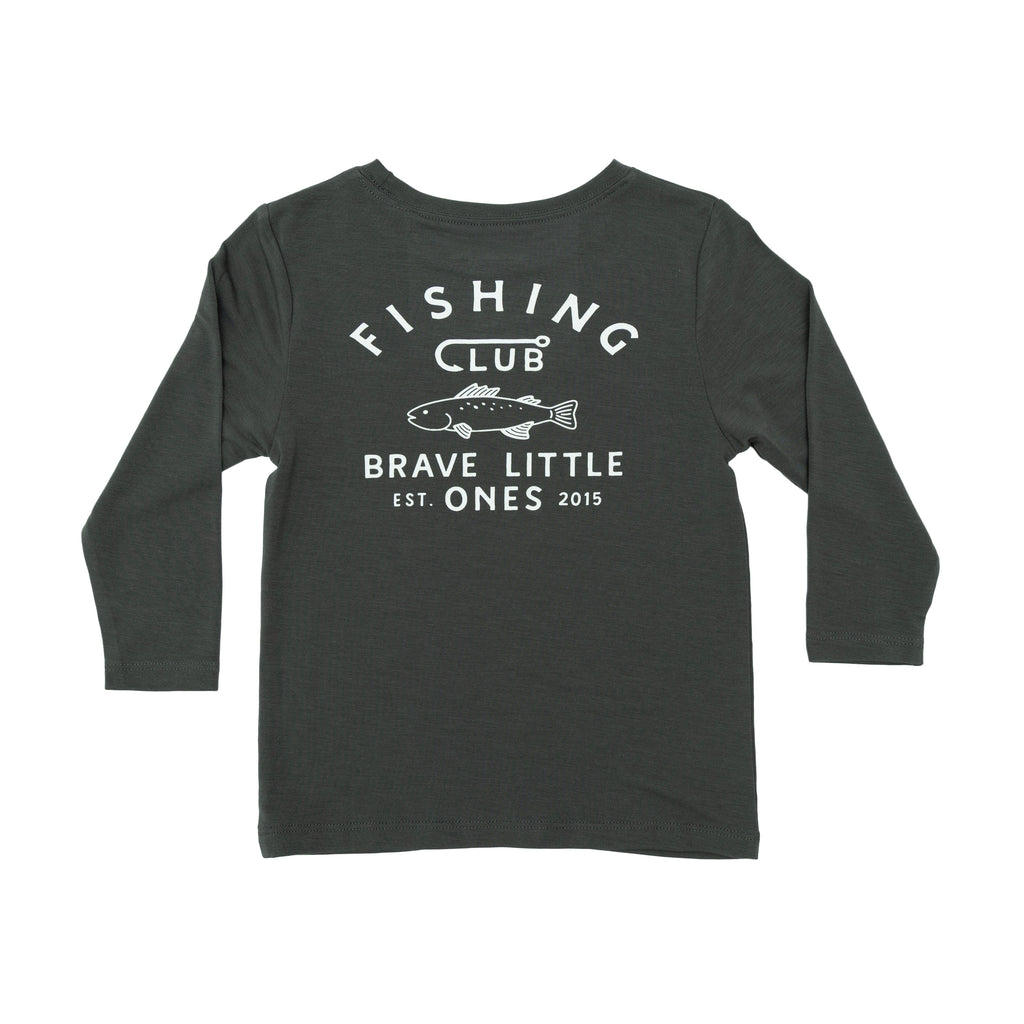 Fishing Club Midnight Charcoal Long Sleeve Shirt