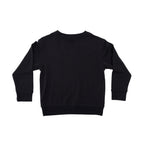 Jet Black with Brave Embroidered Bamboo French Terry Pullover