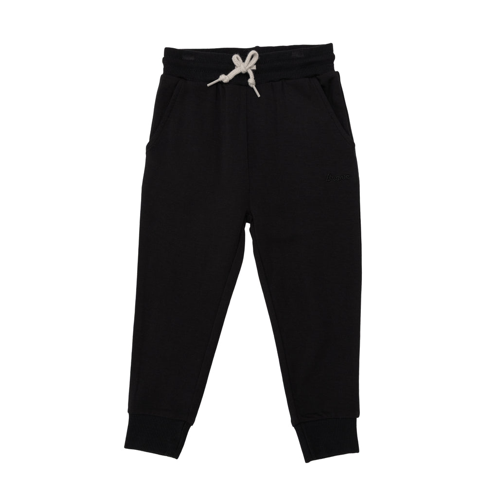 Jet Black Bamboo French Terry Joggers