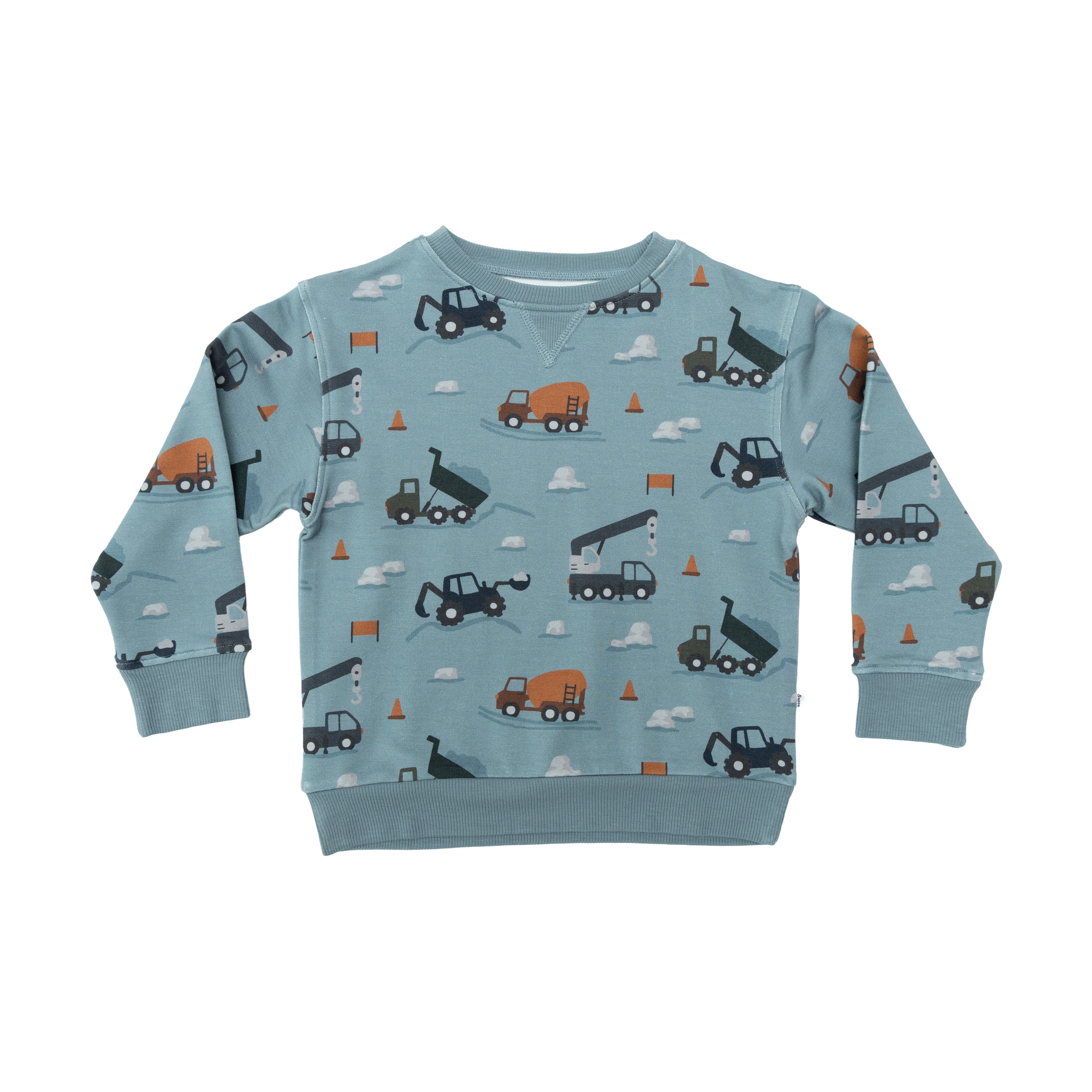 Slate Blue Construction Bamboo French Terry Pullover