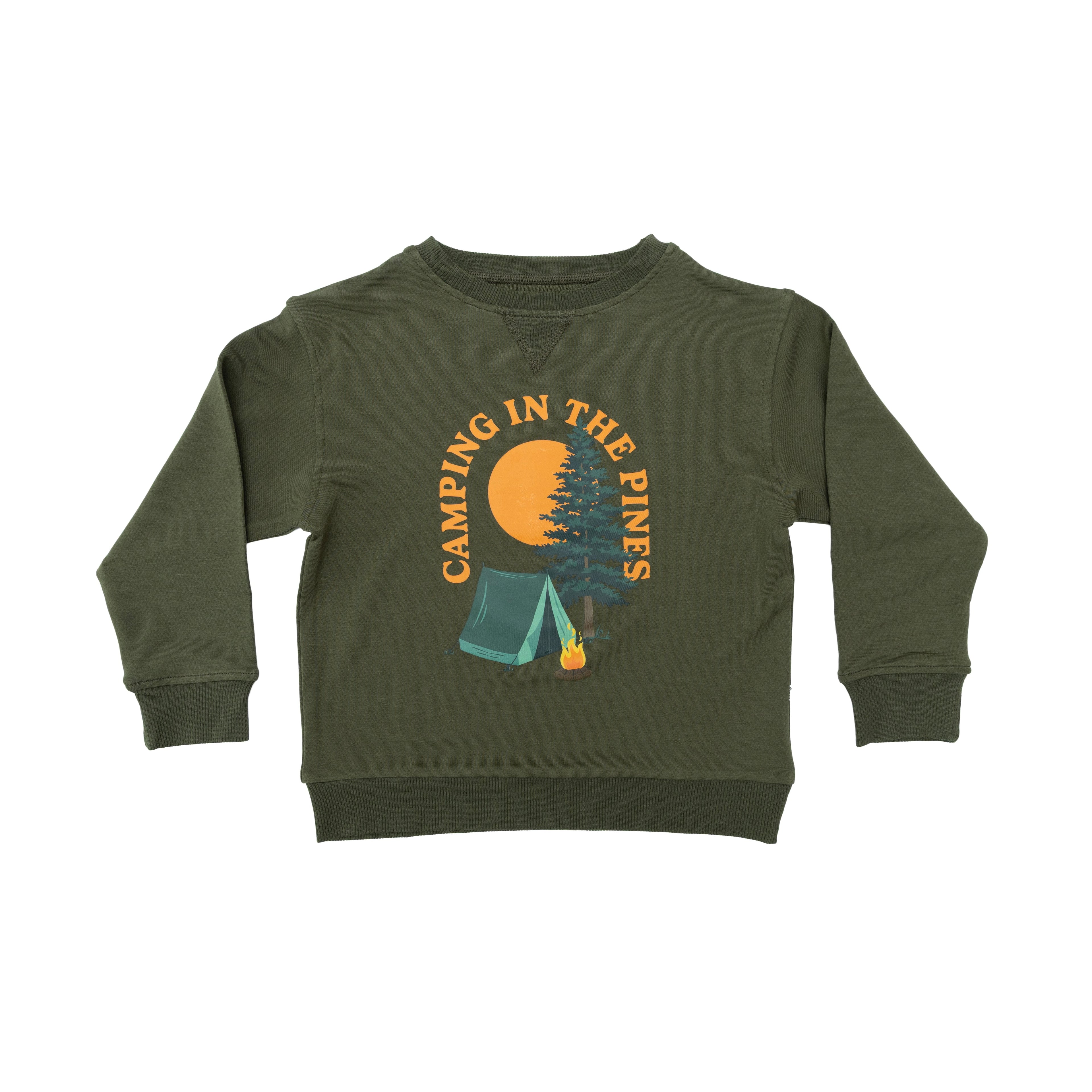 Camping In The Pines Bamboo French Terry Pullover