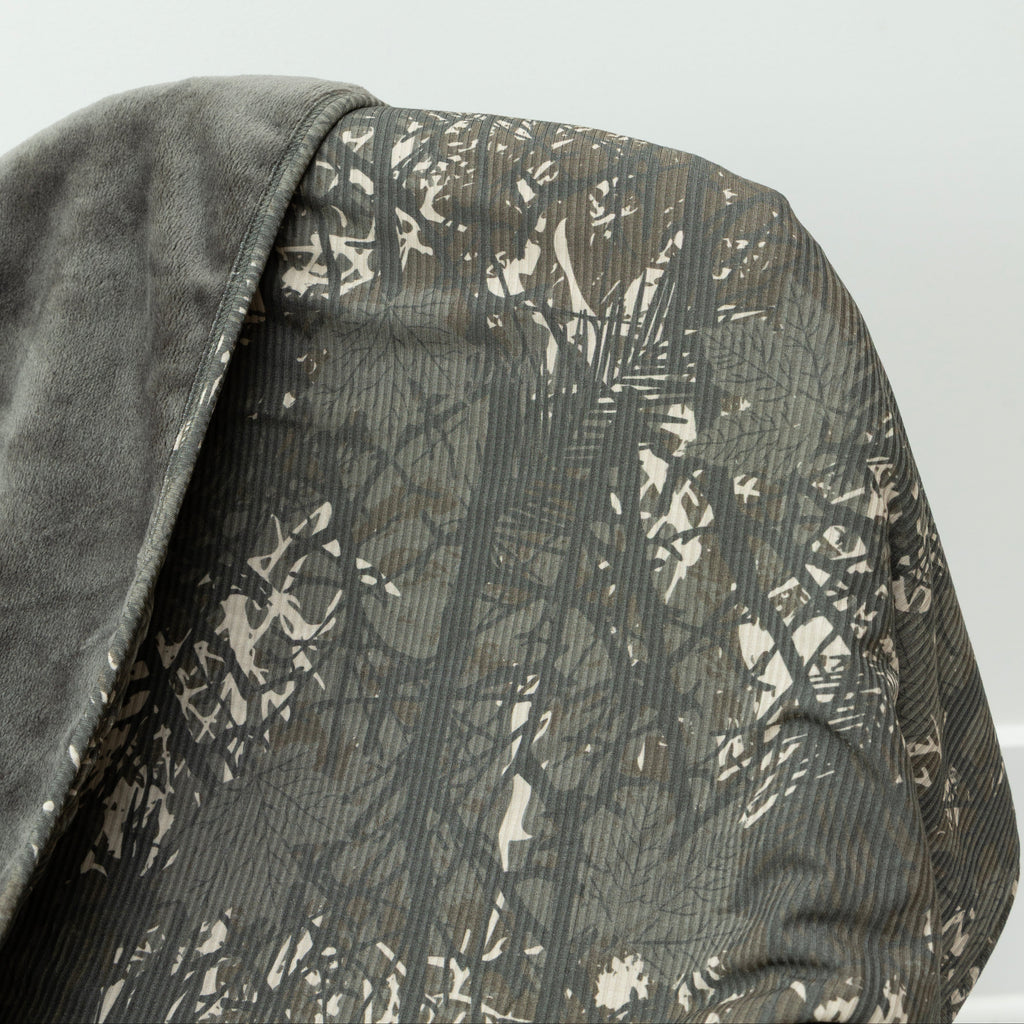 Woodland Camo Small Ribbed Youth Blanket