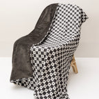 Checkered Lightning Bolt Small Ribbed Toddler Blanket