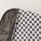 Checkered Lightning Bolt Small Ribbed Toddler Blanket