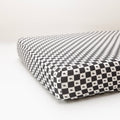 Checkered Lightning Bolt Crib Sheet