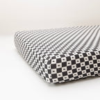 Checkered Lightning Bolt Crib Sheet