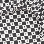 Checkered Lightning Bolt Crib Sheet