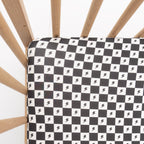 Checkered Lightning Bolt Crib Sheet