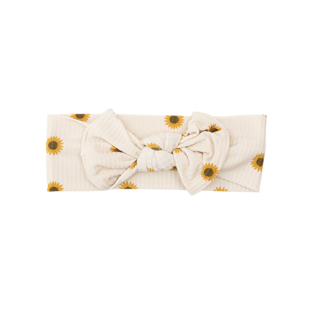 Sunflowers Small Ribbed Bow