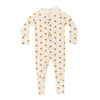 Sunflowers Small Ribbed Zip Romper