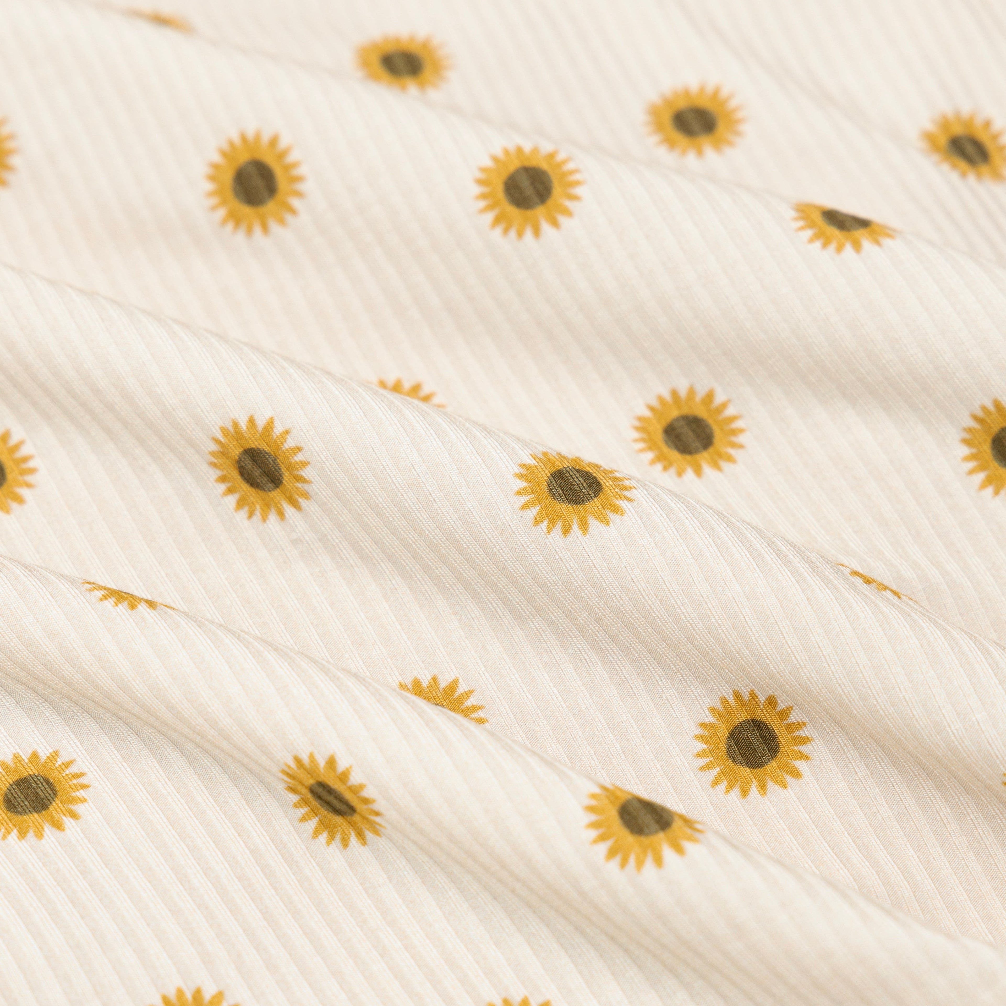 Sunflowers Small Ribbed Bow