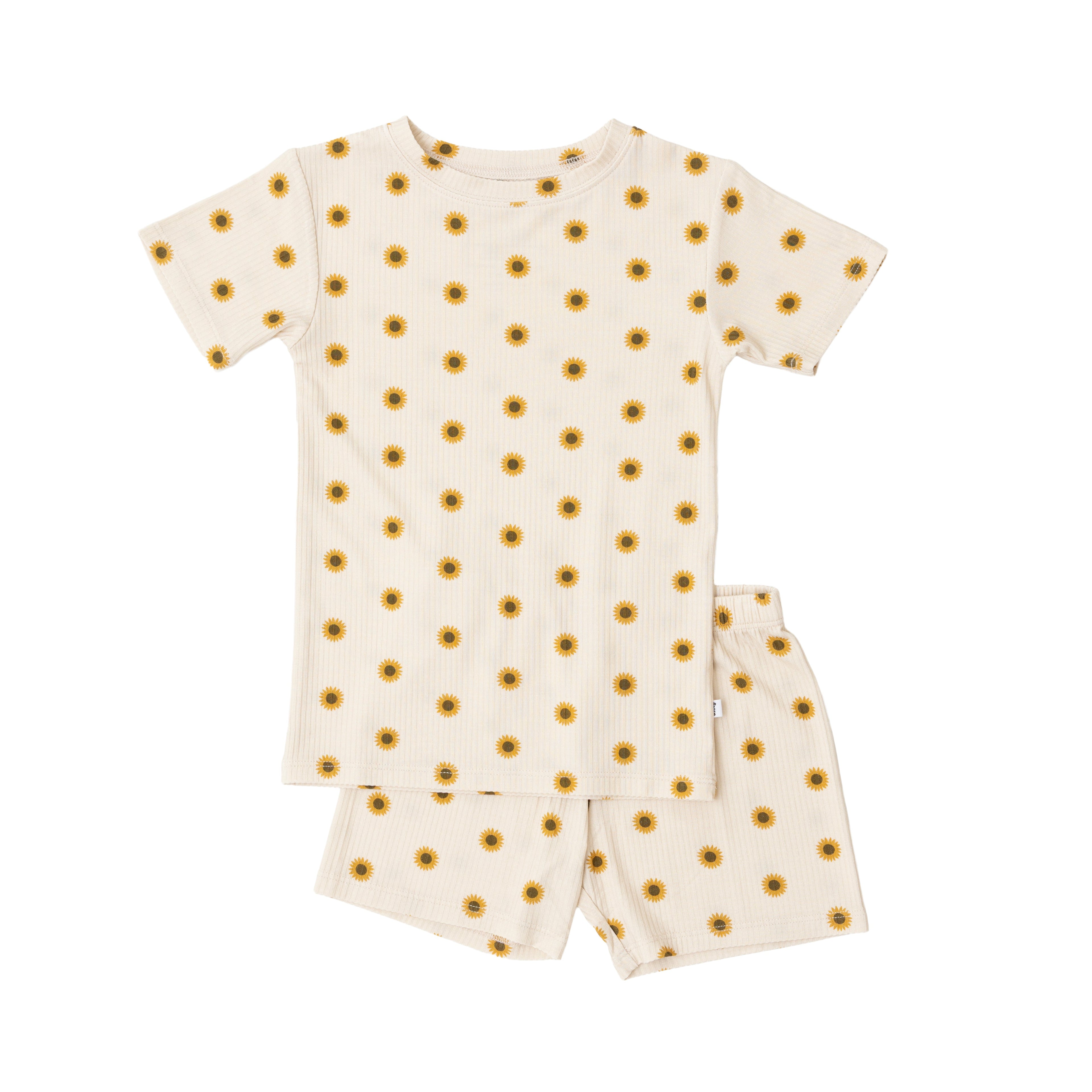 Sunflowers Small Ribbed Shorts Two-Piece Set