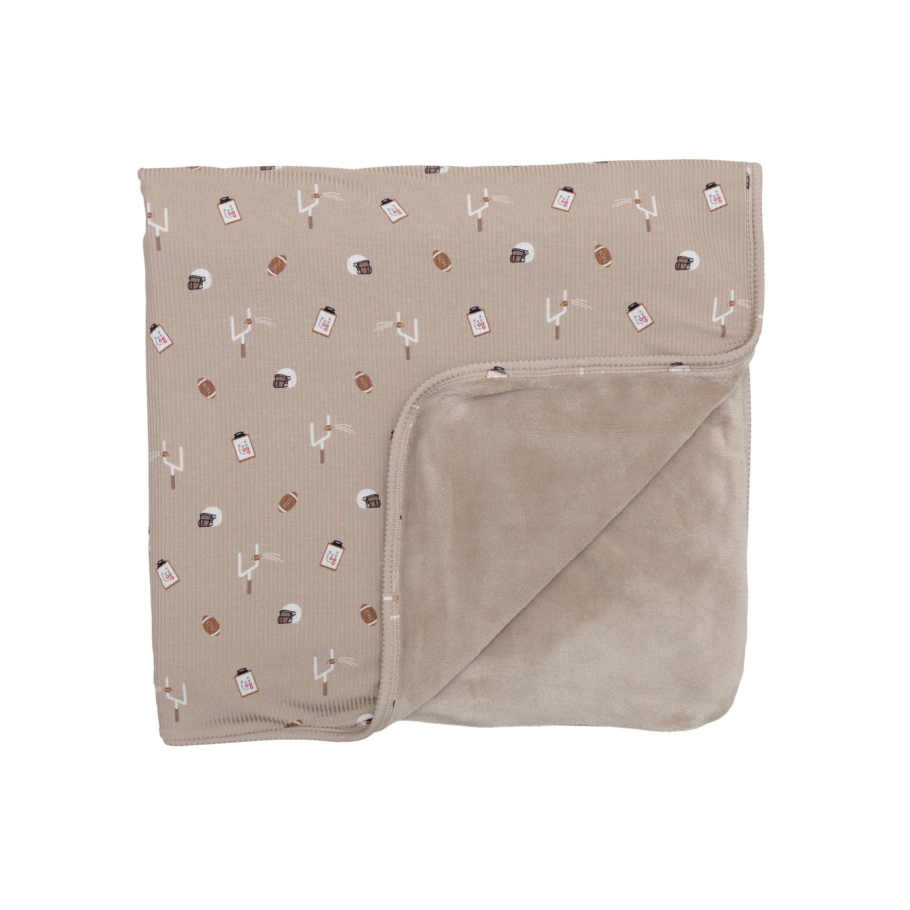 Football Small Ribbed Youth Blanket