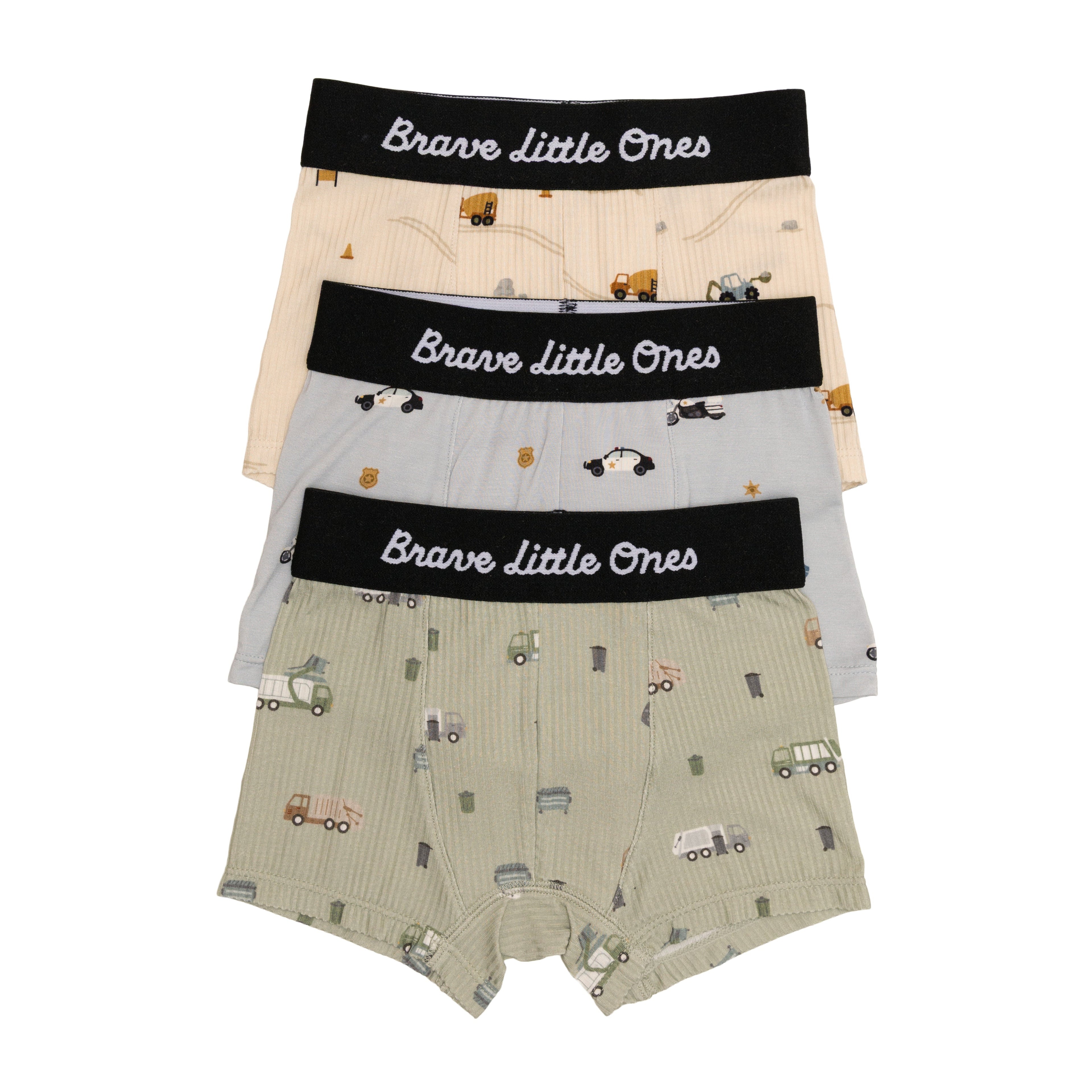 Trash Trucks, Police and Construction Boxer Brief 3 pack