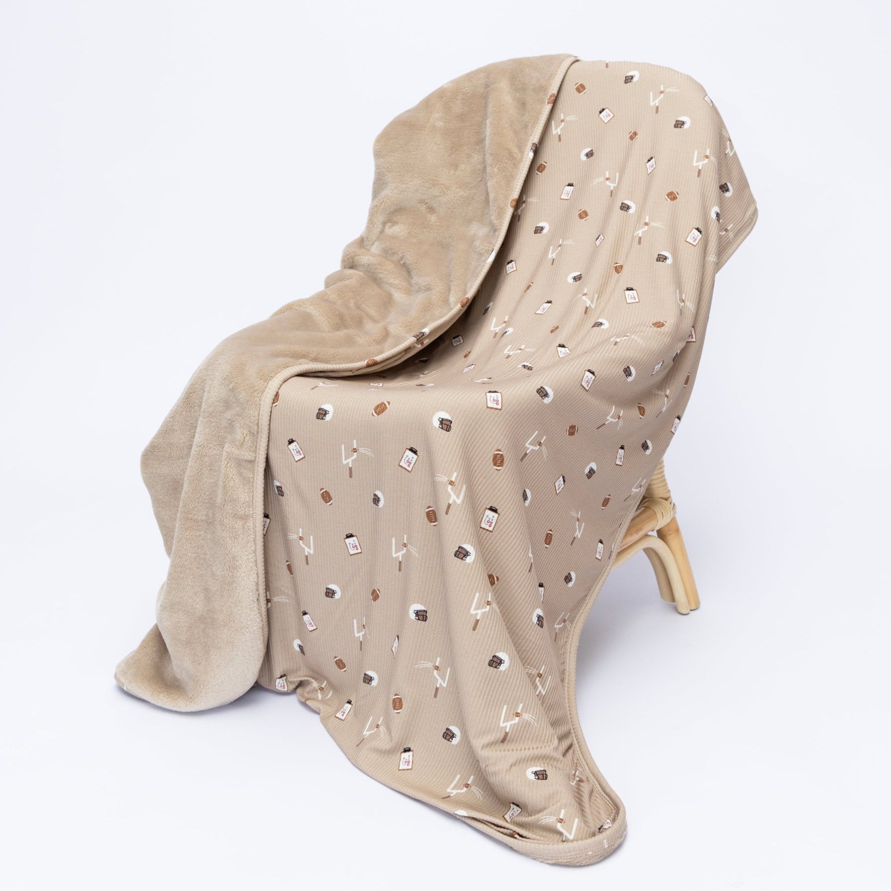 Football Small Ribbed Toddler Blanket