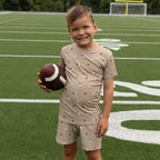 Football Small Ribbed Shorts Two-Piece Set