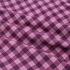 Plum Gingham Small Ribbed Shorts Two-Piece Set