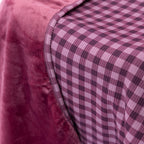 Plum Gingham Small Ribbed Toddler Blanket