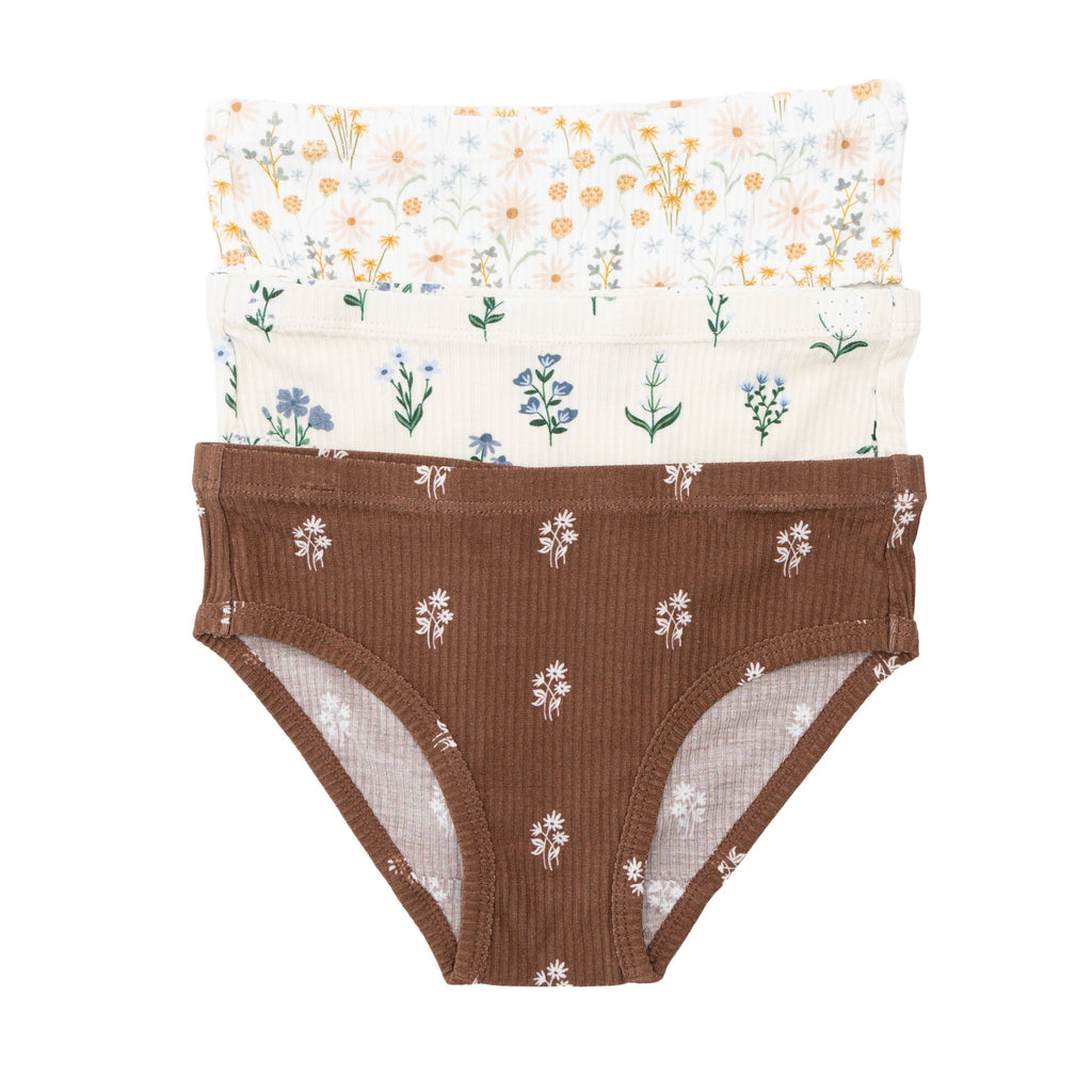 Autumn Stems, Morning Meadow and Whimsical Floral Underwear 3 pack