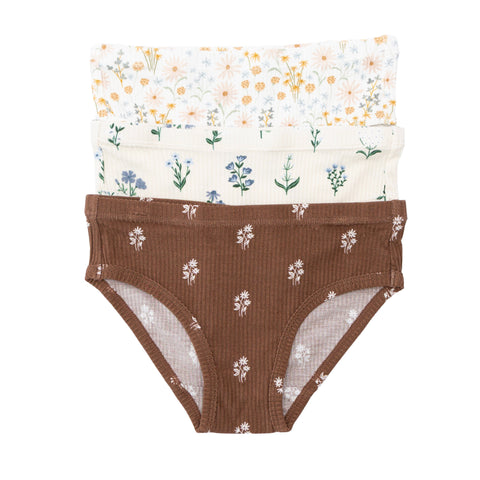 Autumn Stems, Morning Meadow and Whimsical Floral Underwear 3 pack