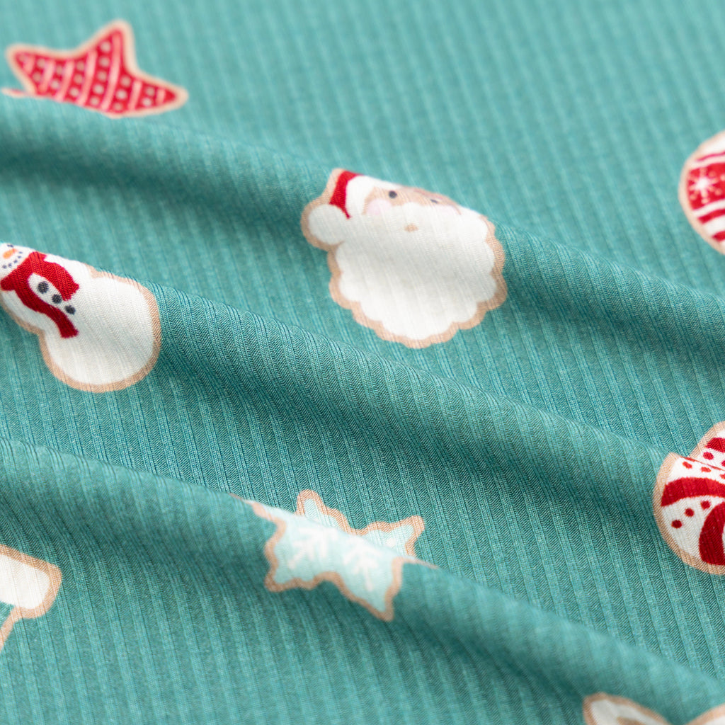 Sugar Cookies Frosted Teal Small Ribbed Two-Piece Set