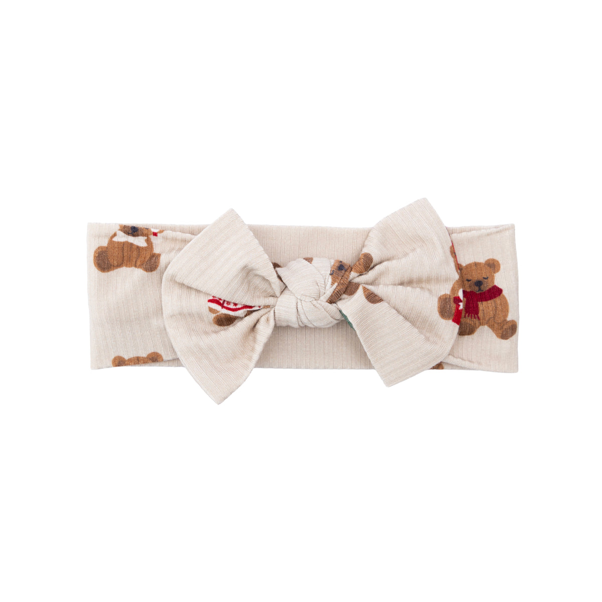 Teddy Bear Small Ribbed Bow
